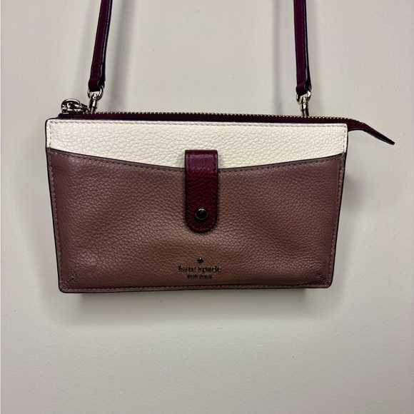 Kate Spade Jackson Multicolor Crossbody Bag Wallet on Chain Taupe Cream Handbag - Picture 3 of 13